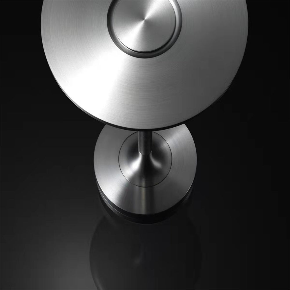 3 Touch Sensor Steel Metal Mushroom Shape Dimmable LED Cordless Desk Table Night Light Lamp for Home Office Business