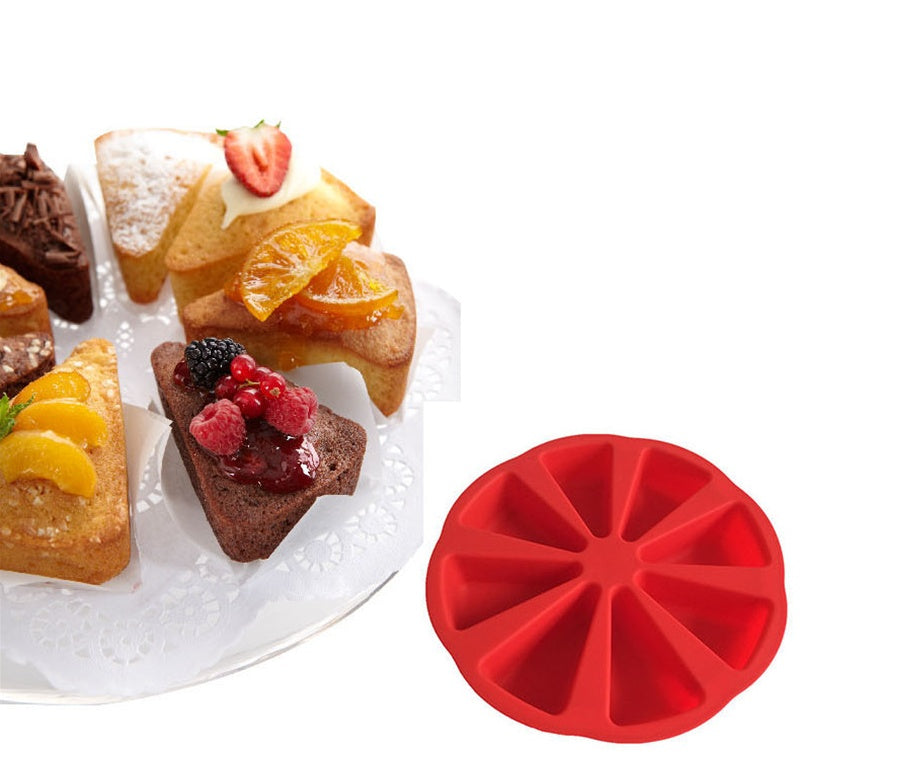 Heat Resistant Silicone Cake Mold with Eight Compartments for Baking Kitchen Cookware