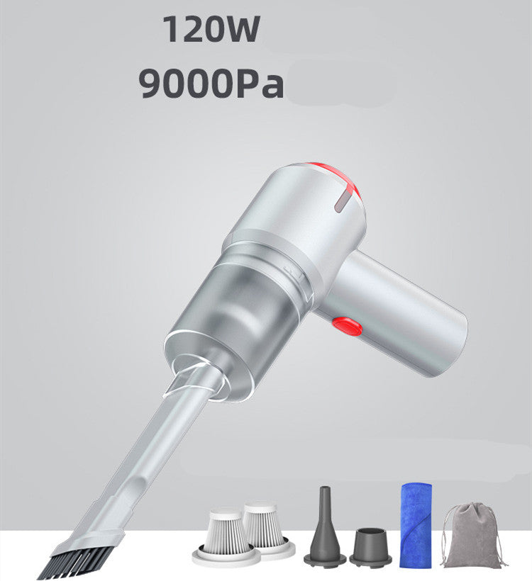 Wireless High-Power Wet and Dry Mini Vacuum Car Vacuum Suction Cleaner with Towel and Storage Bag
