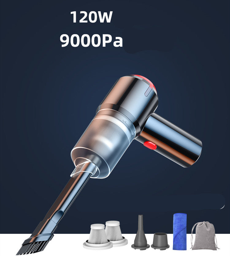 Wireless High-Power Wet and Dry Mini Vacuum Car Vacuum Suction Cleaner with Towel and Storage Bag