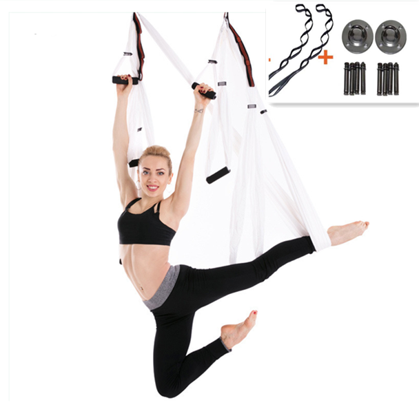 Anti-Gravity Colorful Yoga Pilates Fitness Exercise Outdoor Swing Hammock Equipment Set
