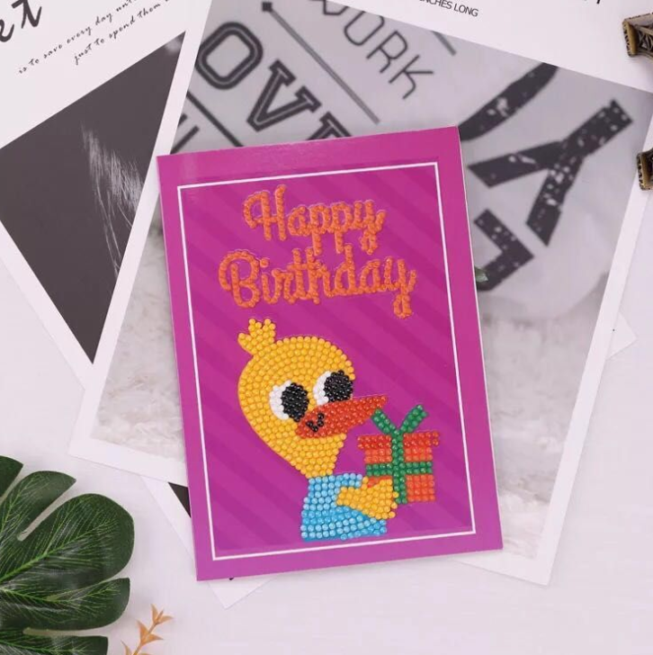 Artistic Fun DIY Birthday Thank You Bless You Best Wishes Graduation Fathers Day Diamond Painting Greeting Card Kits