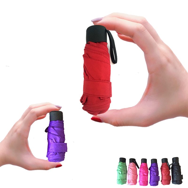 Super Durable Weather Rain Waterproof Quick Dry Protection Mini Compact UV Protection Lightweight Umbrellas with Matching Case