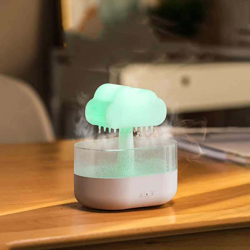 Rain Cloud Aromatherapy Humidifier with Water Drop Sound and 7 Color Led Night Lights