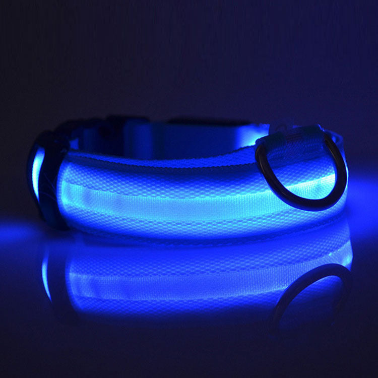 Safety LED Colorful White Orange Red Green Blue Pink Waterproof Anti Pull Pet Dog Cat Collar for Night Walks