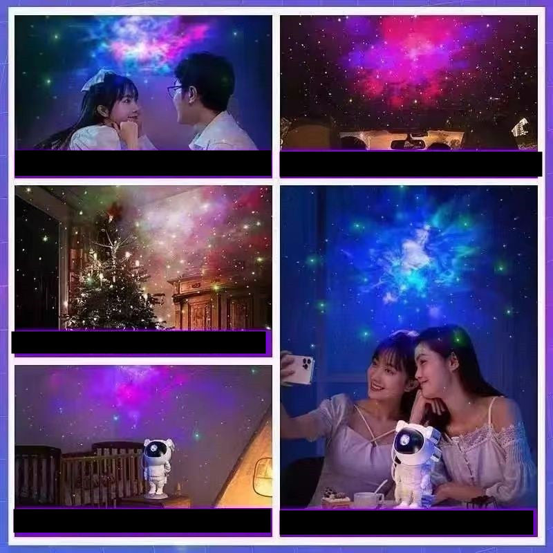 Kids Room Star Projector Astronaut Galaxy Space Night Desk Light