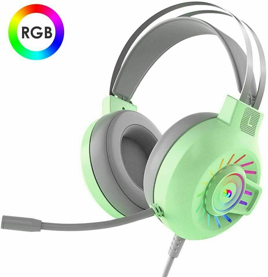 Gaming Work Music Antlers Cat Ears Headset with Noise Cancelling Surround Sound RGB Backlight Mic for PC Mac Nintendo PS4 PS5 Xbox One Mobile Phone