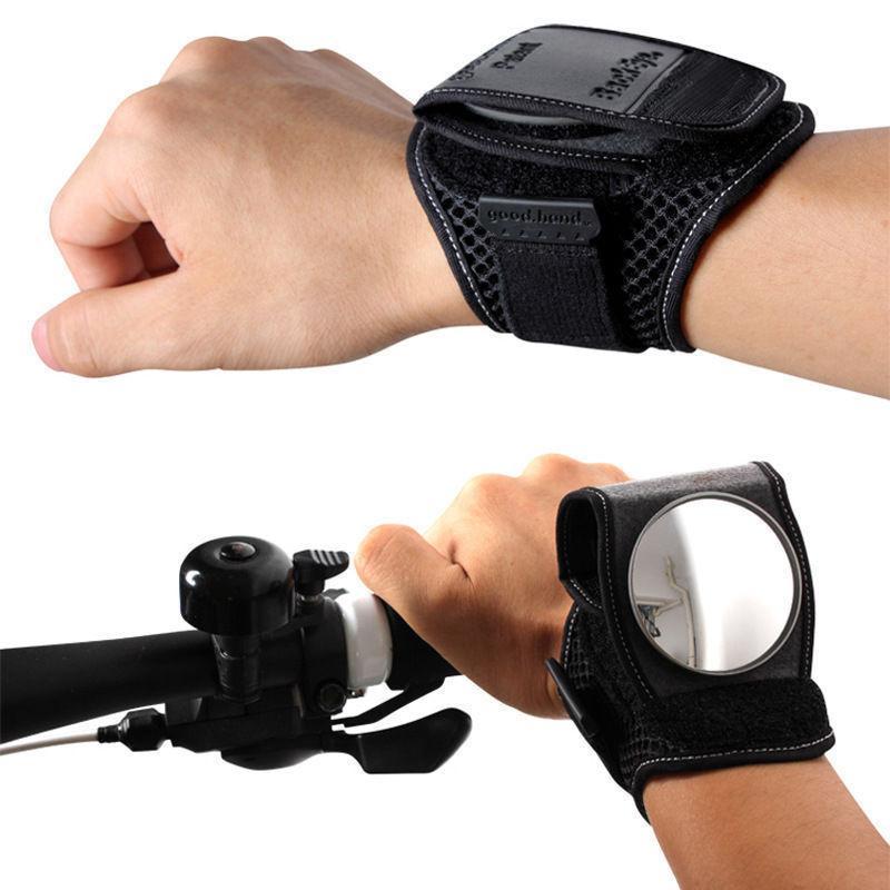 Bicycle Wrist Safety Mirror for Bicycles Motorcycles Rear View Mirror for Day and Night Safety 2 Pack