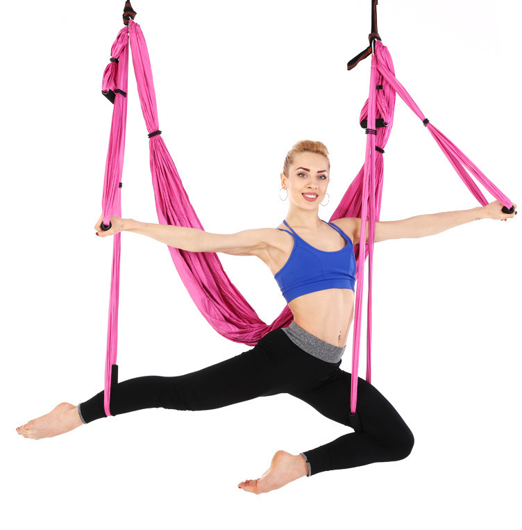 Anti-Gravity Colorful Yoga Pilates Fitness Exercise Outdoor Swing Hammock Equipment Set