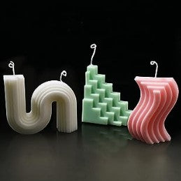 3 Pcs Scented Candles Art Decorative Geometric Bubble Cube Handmade for Decoration Home Spa Yoga