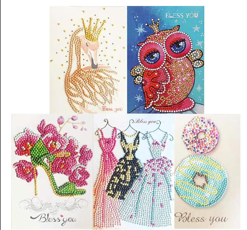 Artistic Fun DIY Birthday Thank You Bless You Best Wishes Graduation Fathers Day Diamond Painting Greeting Card Kits