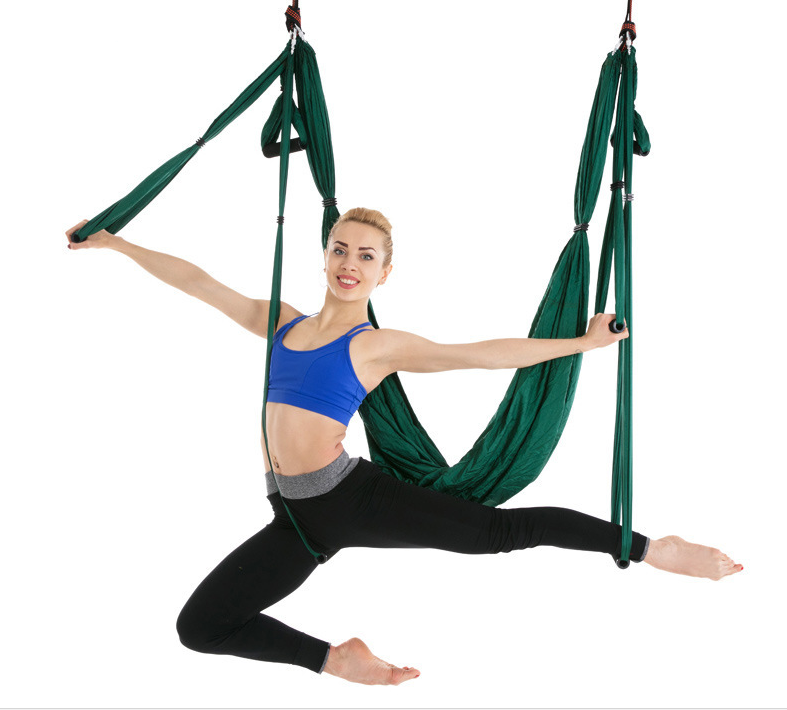 Anti-Gravity Colorful Yoga Pilates Fitness Exercise Outdoor Swing Hammock Equipment Set