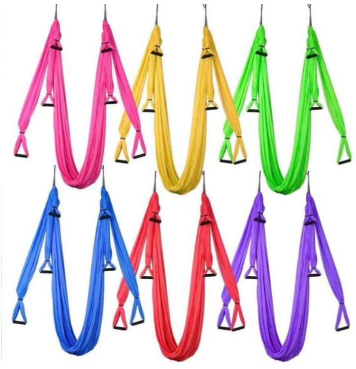 Anti-Gravity Colorful Yoga Pilates Fitness Exercise Outdoor Swing Hammock Equipment Set