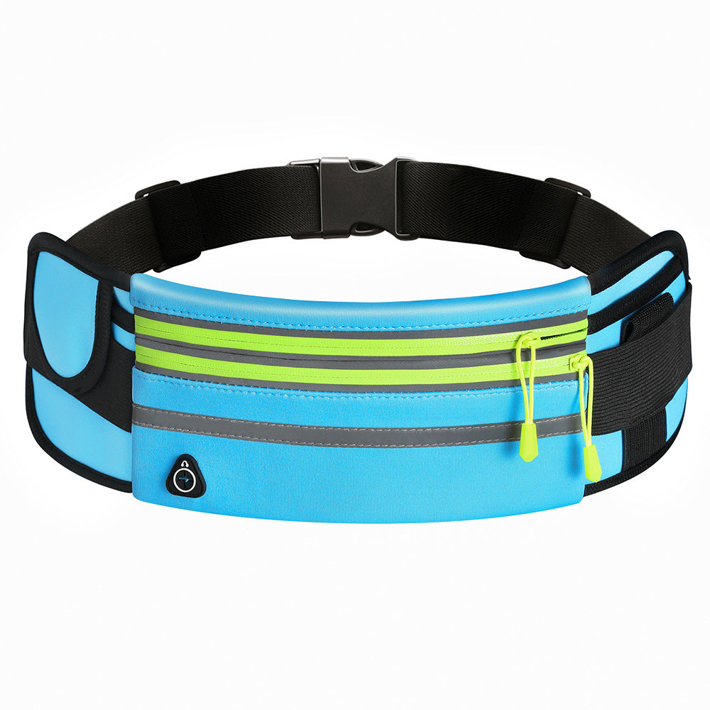 Double Zippers Sweat and Waterproof Sports Fanny Waist Bag Pack
