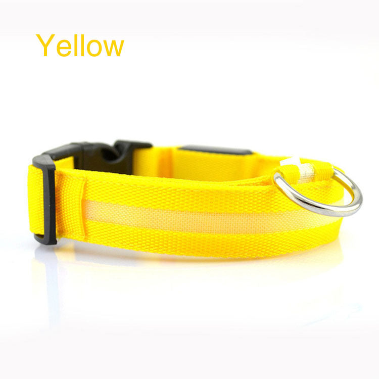 Safety LED Colorful White Orange Red Green Blue Pink Waterproof Anti Pull Pet Dog Cat Collar for Night Walks