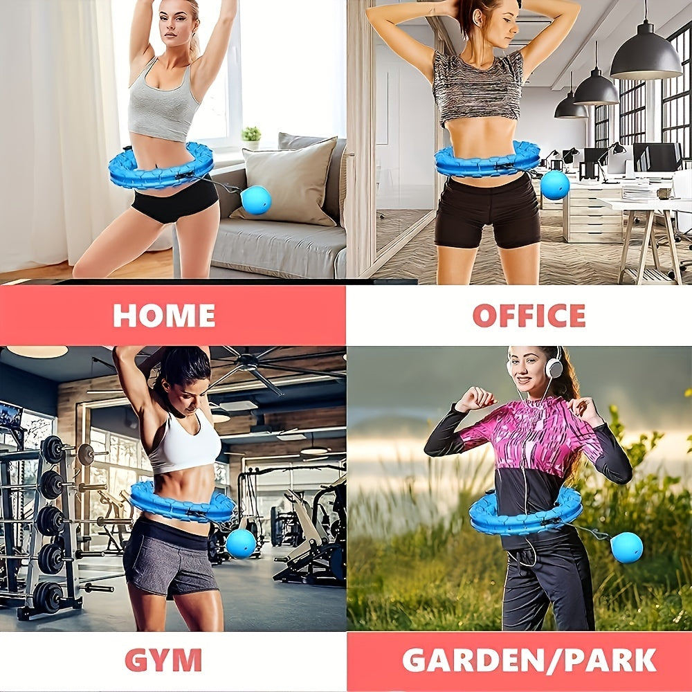 Weighted Adjustable Plus Size Circle Hula Hoop Weight Loss Infinity Exercise Fitness Equipment with Detachable Links
