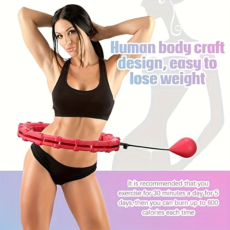 Weighted Adjustable Plus Size Circle Hula Hoop Weight Loss Infinity Exercise Fitness Equipment with Detachable Links