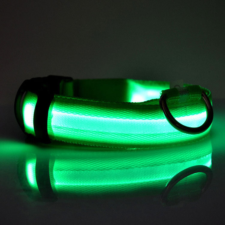 Safety LED Colorful White Orange Red Green Blue Pink Waterproof Anti Pull Pet Dog Cat Collar for Night Walks