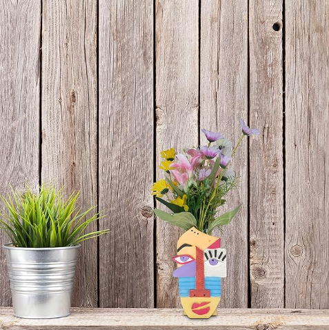 Handcrafted Modern African Tribal Resin Abstract Sculpture for Home Decor