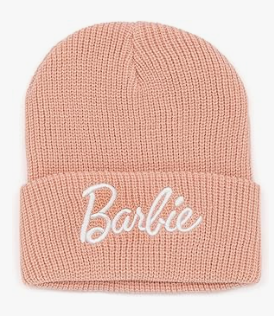 Barbie Multi Color Letter Embroidered Adjustable Baseball Caps and Soft Warm Winter Beanie Hats for Cold Seasons
