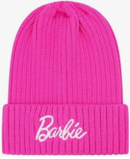 Barbie Multi Color Letter Embroidered Adjustable Baseball Caps and Soft Warm Winter Beanie Hats for Cold Seasons