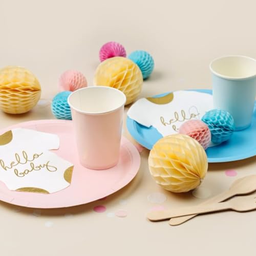 Disposable Eco-Friendly Party Event Black Blue Pink Red Gold Silver White 9" Paper Plates for Craft Scrapbooking Assorted Colors 20 Pack