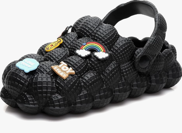 Fun Multicolor Non-Slip Soft Bubble Golf Ball Slides for Women and Men with Decoration Charms