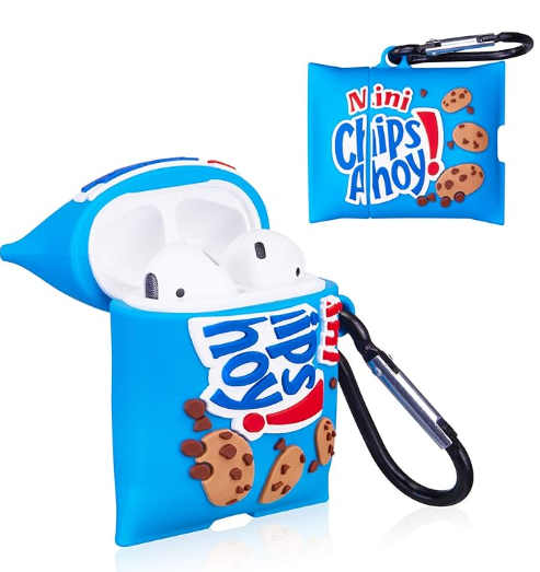 Air Pod Protective Silicone Snack Candy Cookie Coke Reeses Takis Bubble Gum 3D Design Cases with Keychain