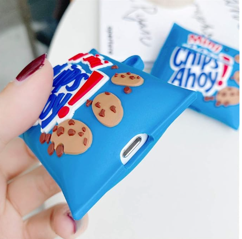 Air Pod Protective Silicone Snack Candy Cookie Coke Reeses Takis Bubble Gum 3D Design Cases with Keychain