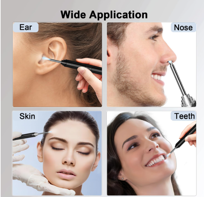 Ear Wax Removal Cleanser Waterproof Tool Kit with 1296P HD Camera and 6 LED Lights