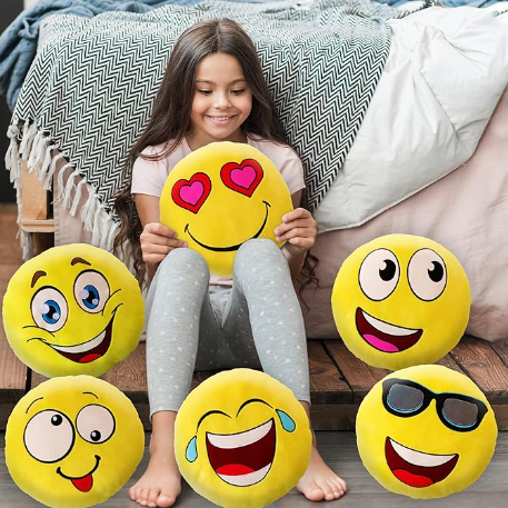 Emoji Laughing Angry Sleepy Kissing Love Emoticon Cushion Soft Stuffed Plush Couch Bed Pillows Valentine Gift