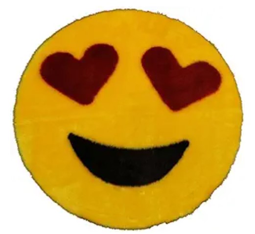 Emoji Rug Soft Carpet and Cute Emoji Mat Classic Face Kiss Love Face Rugs for Any Room Dorm Bedroom Bathroom Kids Room