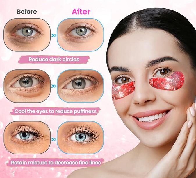 Revitilizing Under Eye Patches & Retinol Collagen Eye Gel Pads Reduce Wrinkles Puffy Eyes Eye Bags