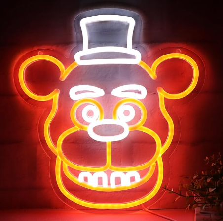 Five Nights at Freddy FNAF Foxy Freddy Chica Bunny LED Neon Signs for Wall Bedroom Decor
