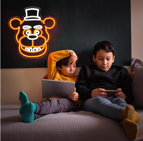 Five Nights at Freddy FNAF Foxy Freddy Chica Bunny LED Neon Signs for Wall Bedroom Decor