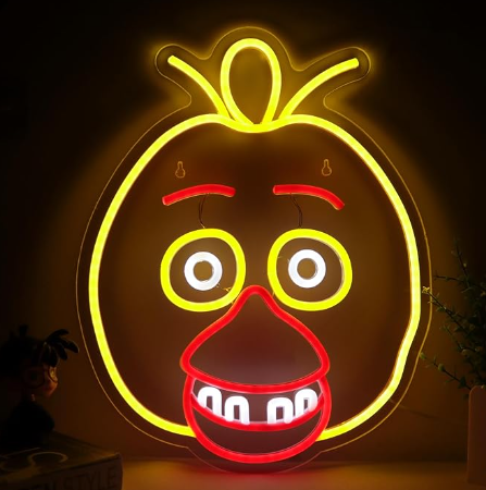 Five Nights at Freddy FNAF Foxy Freddy Chica Bunny LED Neon Signs for Wall Bedroom Decor