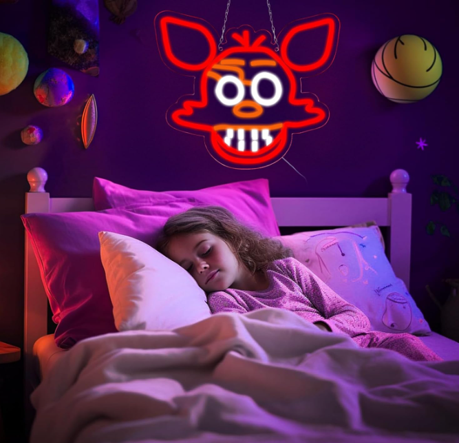 Five Nights at Freddy FNAF Foxy Freddy Chica Bunny LED Neon Signs for Wall Bedroom Decor