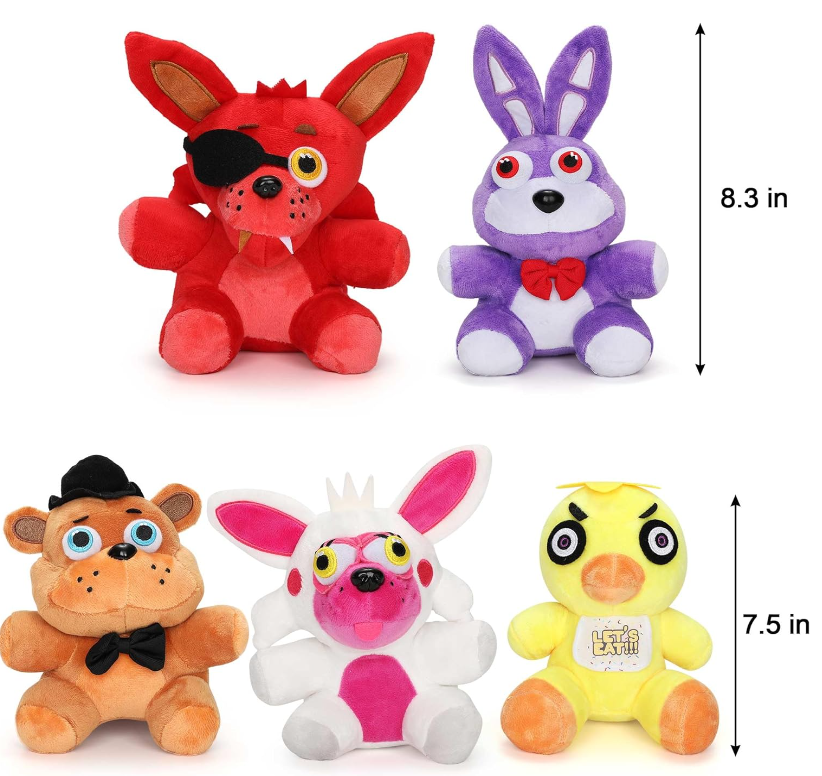 Five Night at Freddy FNAF Movie Spring Bunny Bear Fox Wolf Chica Freddy Springtrap Mangle Animal Stuff Plush Figure Collectible Toys for Halloween
