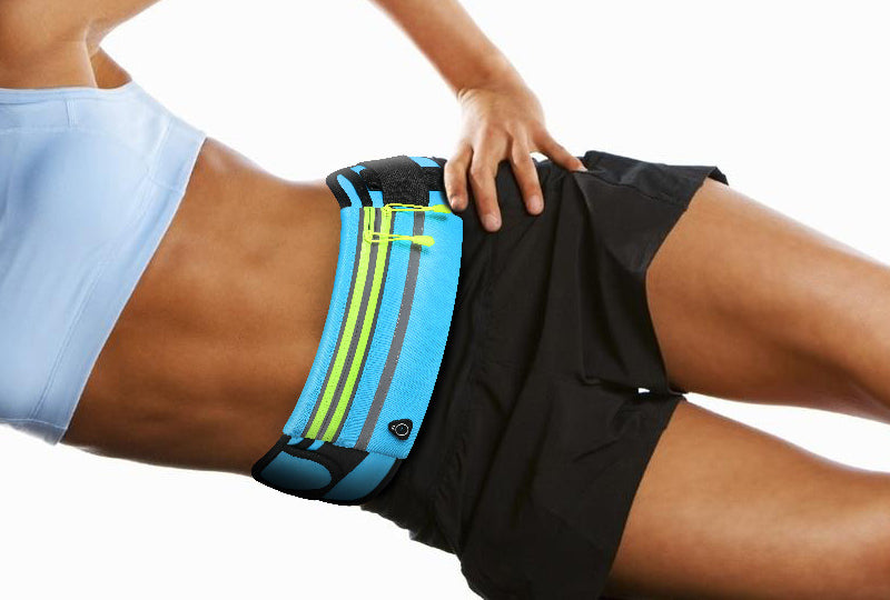 Double Zippers Sweat and Waterproof Sports Fanny Waist Bag Pack