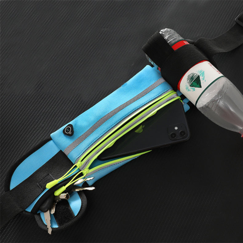 Double Zippers Sweat and Waterproof Sports Fanny Waist Bag Pack