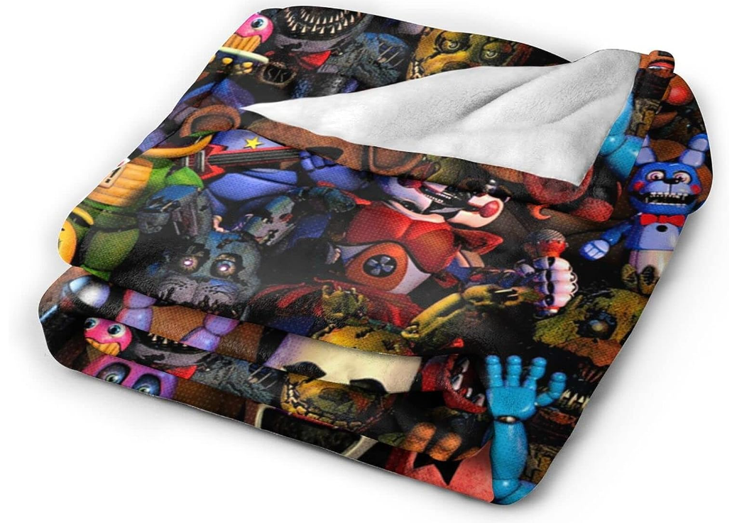 Five Nights at Freddy Fnaf Movie Soft Warm Fleece Flannel Linen Throw Couch Chair Bed Spread Blanket