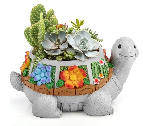 Succulent Plant Pots, Turtle Camara Typewriter Mushroom Planter Flowerpots with Drainage Hole, Cute Planting Pots for Cactus, Succulent Planters for Indoor Plants Home Office Garden Flower Pot Gifts for Plants Lover