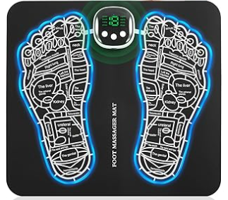 Portable Mini LCD Display EMS Electric Neck Back Body Relief Foot Massager with Pads and Remote Control