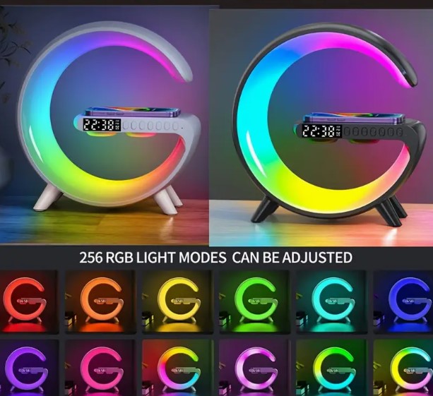 4 in 1 Atmosphere New Intelligent LED Wireless Bluetooth Speaker Alarm Clock I Phone Charger Sleep Assist Smart Sound Music Night Lamp Machine