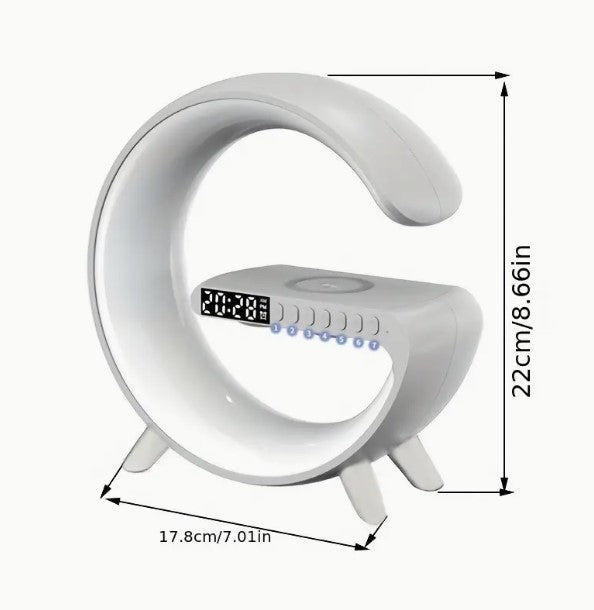 4 in 1 Atmosphere New Intelligent LED Wireless Bluetooth Speaker Alarm Clock I Phone Charger Sleep Assist Smart Sound Music Night Lamp Machine