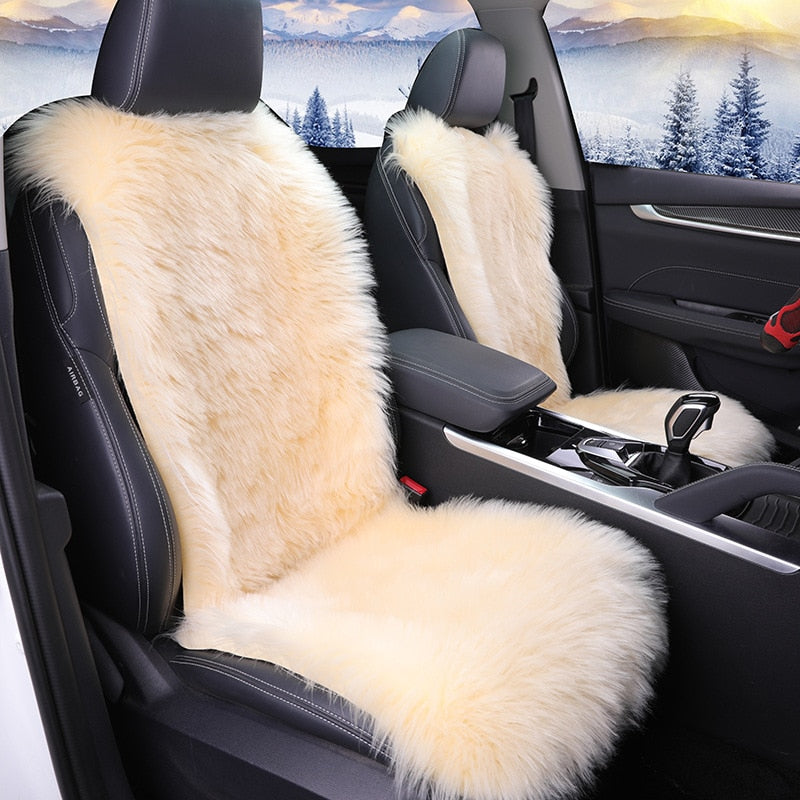 Faux Fur Cushion Auto Cloak Universal Full Set Seat Covers