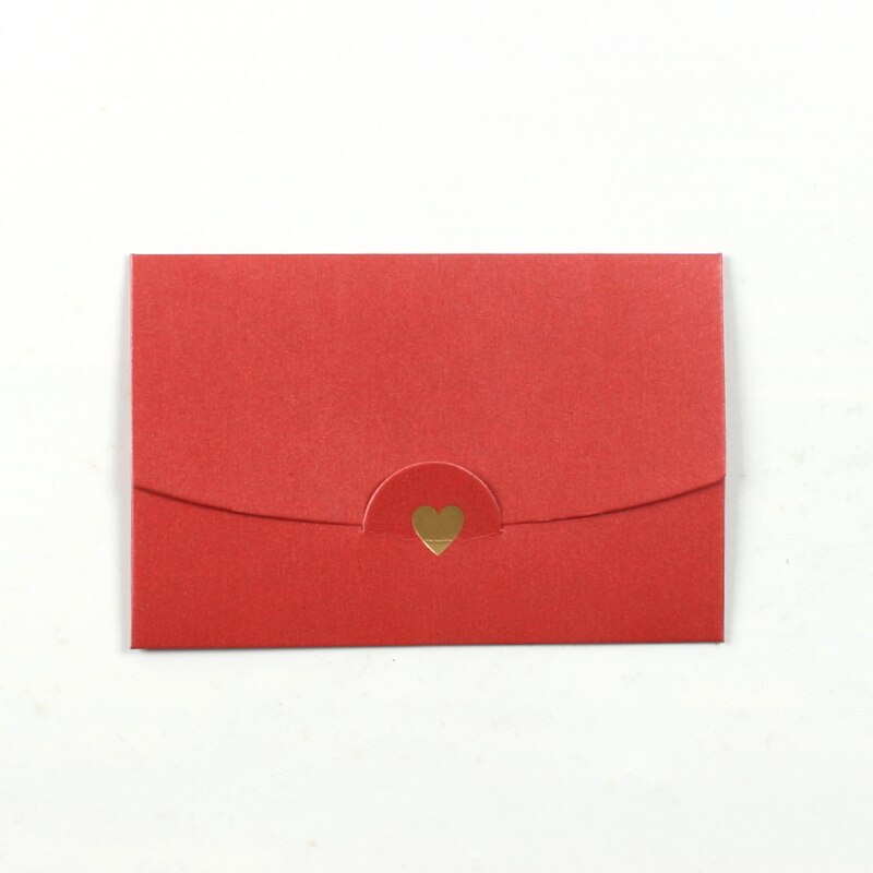 Craft Paper Envelopes for Love Letter Valentine Style Adorned with Mini Hearts 20 Pack