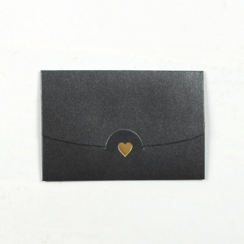 Craft Paper Envelopes for Love Letter Valentine Style Adorned with Mini Hearts 20 Pack