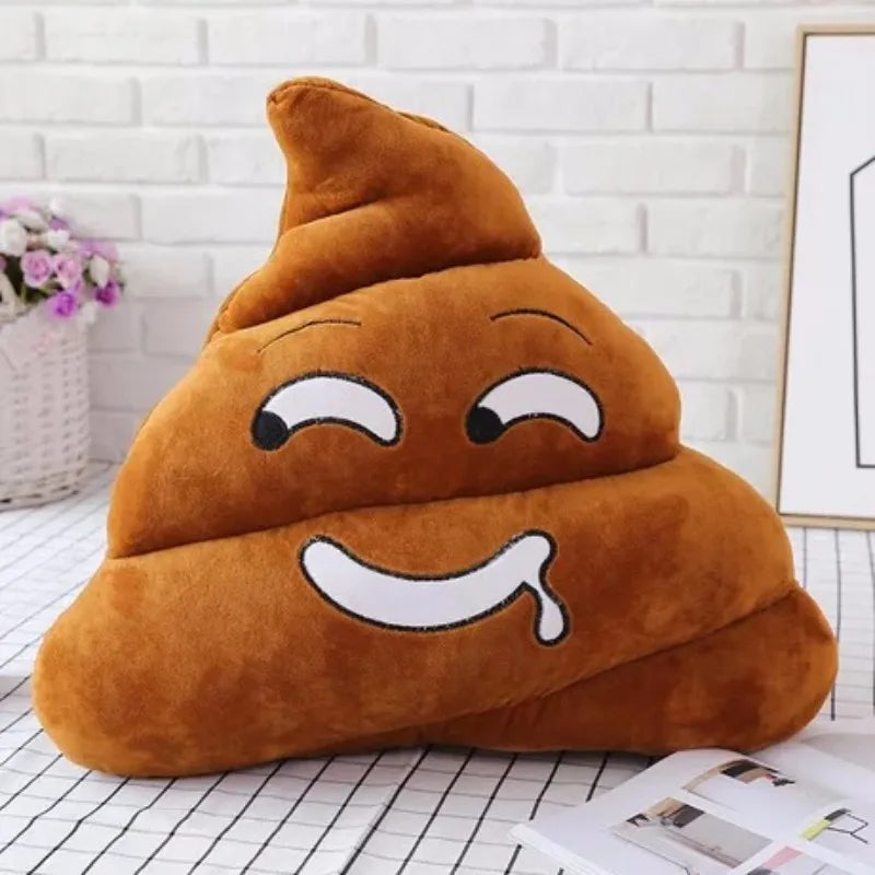Funny Angry Pink Purple Rainbow Color Poop Emoticon Designed Plush Stuffed Novelty Pillows