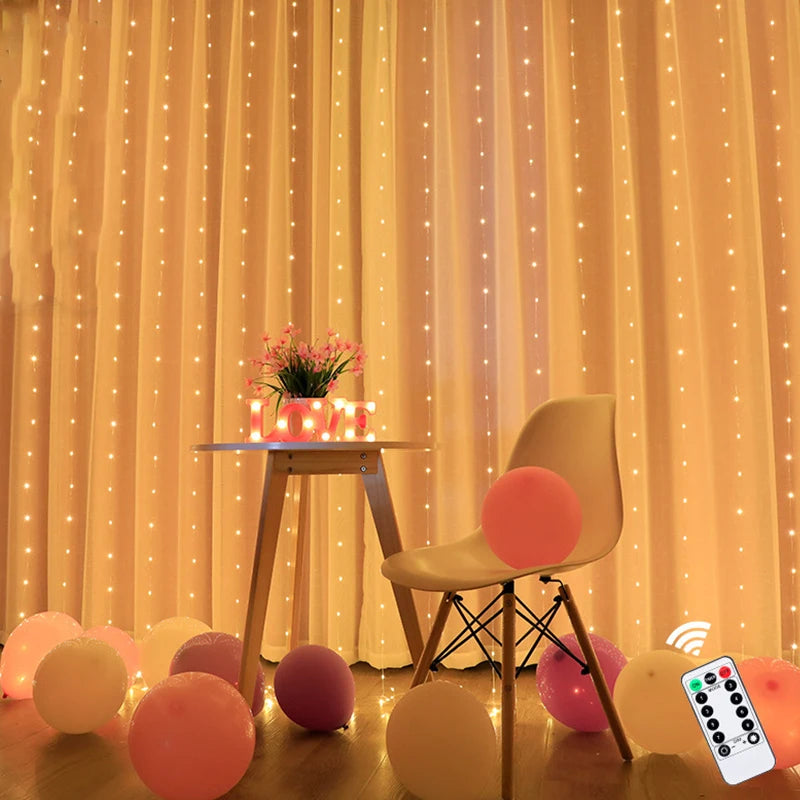 Love Curtain Lights Smart LED with APP DIY Curtain Strip Window Lamp with Programmable Music-Sync Dynamic Remote Control 16 Modes for Valentines and Holidays